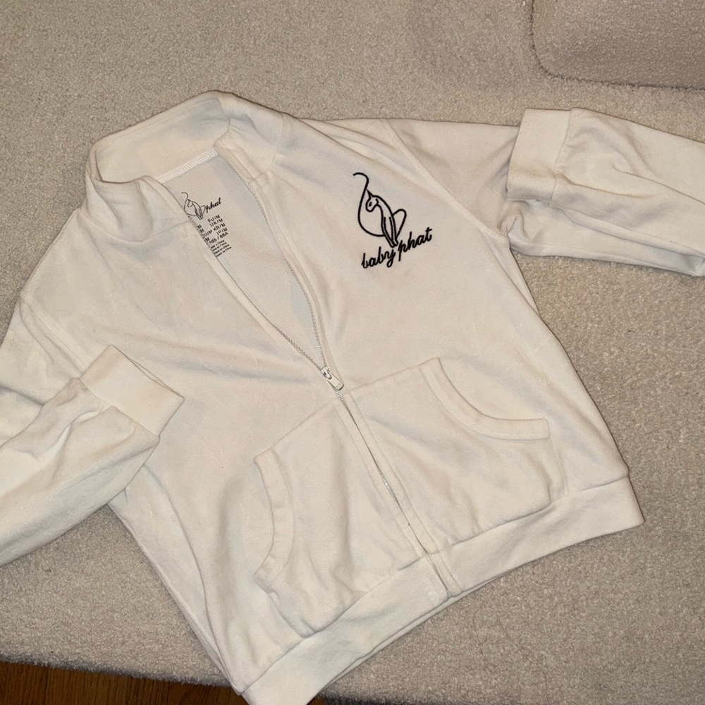 White Baby Phat Zip-Up Jacket